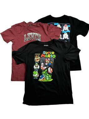 3pk Nintendo Super Mario Bro's, Levi's & Star Wars Boys Size 14/16 Graphic Tees